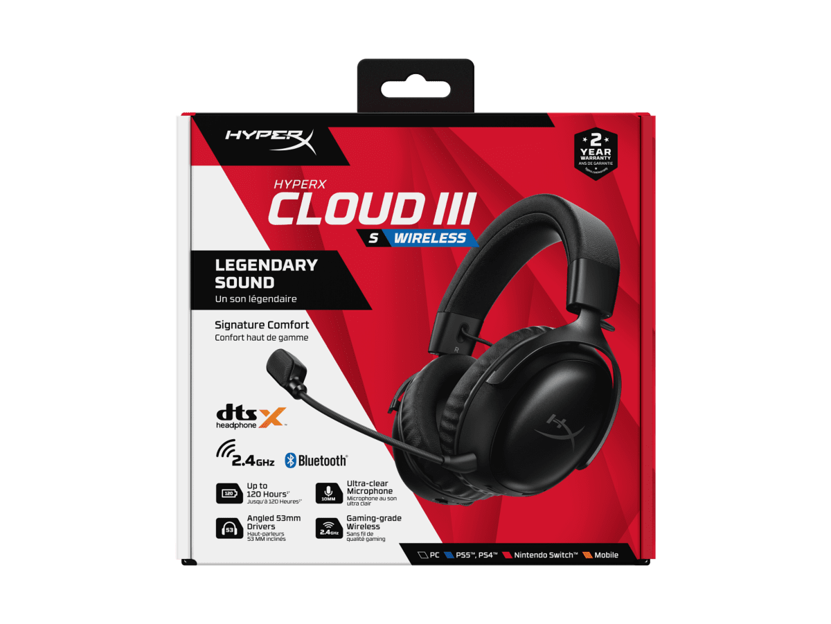 HyperX Cloud III S Wireless - Gaming Headset (Black) (A59YZAA