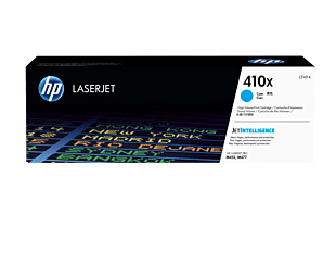 HP 410X High Yield Cyan Original LaserJet Toner Cartridge (CF411X) - Center facing