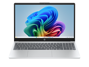 HP OmniBook 3 15.6 inch Laptop Next Gen AI 15-fn0076AU, Silver + HP Wired Mouse 100 + HP Everyday 16-inch Laptop Backpack - 15.6" - Silver (CJ6C3PA-BN)