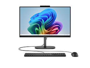 HP OmniStudio All-in-One Desktop Next Gen AI 24-cw0011d PC - 23.8-inch - Cotton white (DK5H9PA) - Center facing