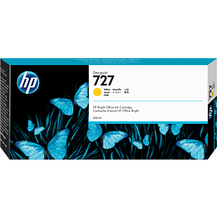 HP 727 300-ml Yellow DesignJet Ink Cartridge (F9J78A) - Center facing