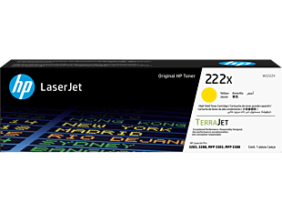 HP 222X High Yield Yellow Original LaserJet Toner Cartridge (W2222X) - Center facing