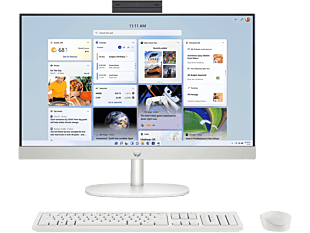 HP 23.8 inch All-in-One 24-cr0014d PC + Poly Voyager Surround 85 UC Microsoft Teams Certified USB-C Headset +USB-C/A Adapter + Charging Stand - 23.8" - Shell white (C8BY8PA-BN1)