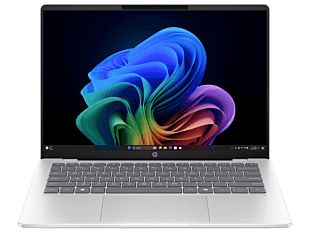 HP OmniBook 5 14 inch Next Gen AI PC 14-he0041QU, Silver + HP 400 Quiet Maple Wireless Mouse + HP Everyday 16-inch Laptop Backpack - 14" - Silver (C9ZX8PA-BN)