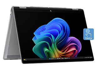 HP OmniBook X Flip 14-fk0054AU Next Gen AI PC, Silver - 14" - Meteor silver aluminum (BG5Z9PA)