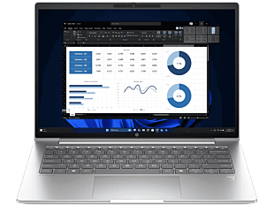 HP ProBook 4 G1i 14 inch Notebook AI PC, Silver - 14" - Silver (D64C6PT)