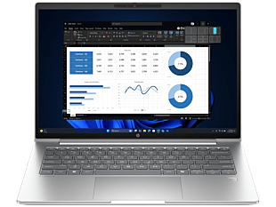 HP ProBook 4 G1i 14 inch Notebook AI PC, Silver - 14" - Silver (DJ7X4AT)