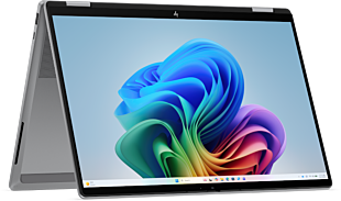 HP OmniBook X Flip 2-in-1 14 inch Laptop Next Gen AI 14-kb0025TU, Silver - 14" - Silver (D6GQ3PA) - Right facing