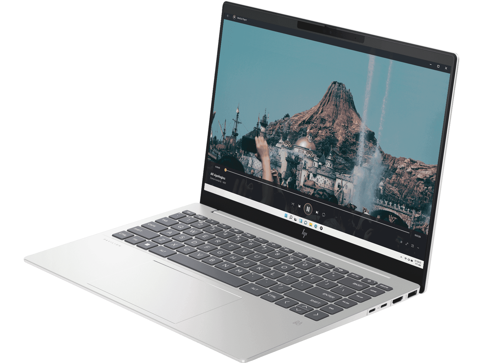 HP Pavilion Plus 14 inch Laptop 14-ew0026TU, Silver - 14-inch