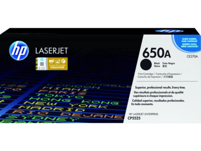 HP 650A Black Original LaserJet Toner Cartridge - (CE270A) - Shop