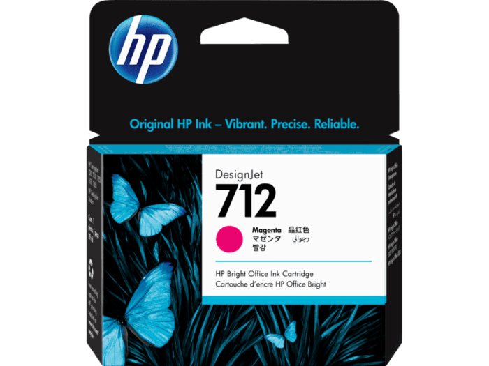 ตลับหมึกแท้ HP 712 สีม่วงแดง 29 มล. (3ED68A) สำหรับเครื่องพิมพ์พล็อตเตอร์ DesignJet T650, T230, T210 และ Studio