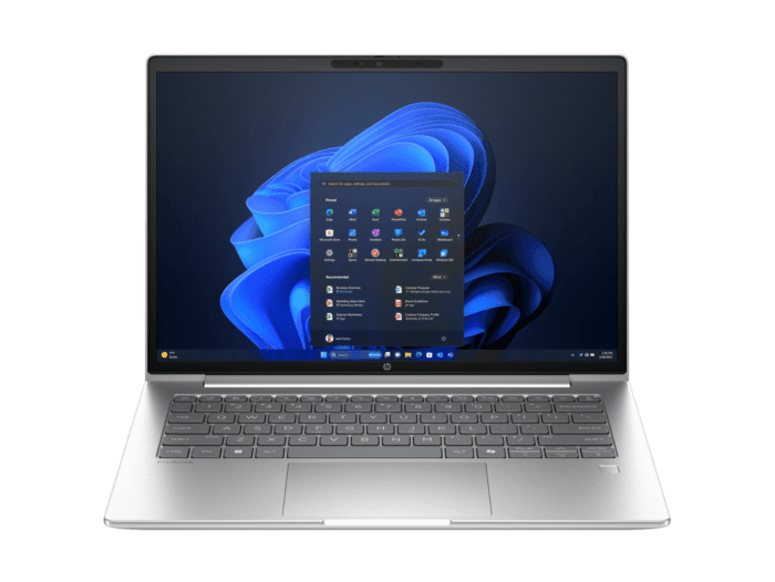 HP ProBook 4 14 inch G1i Notebook AI PC, Silver - 14" - Silver (BX1P5PT) - Center facing