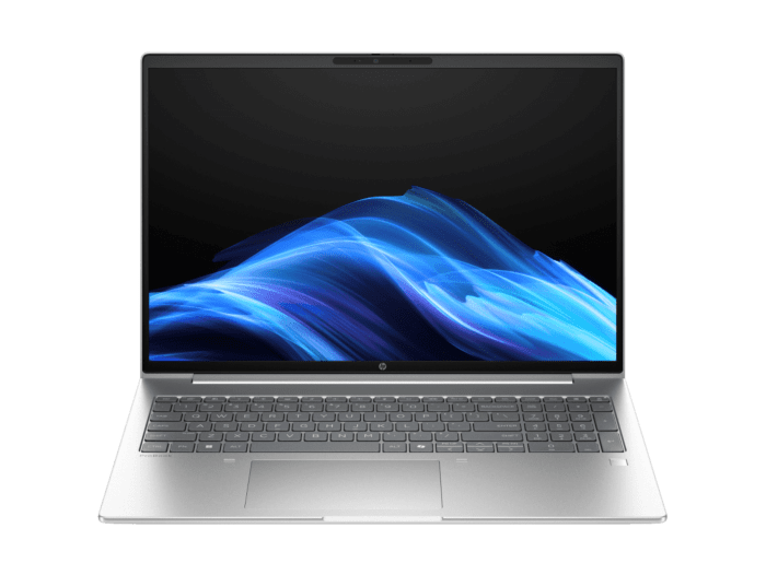 HP ProBook 4 16 inch G1iR Notebook PC, Silver - 16" - Silver (BX9P5AT) - Center facing