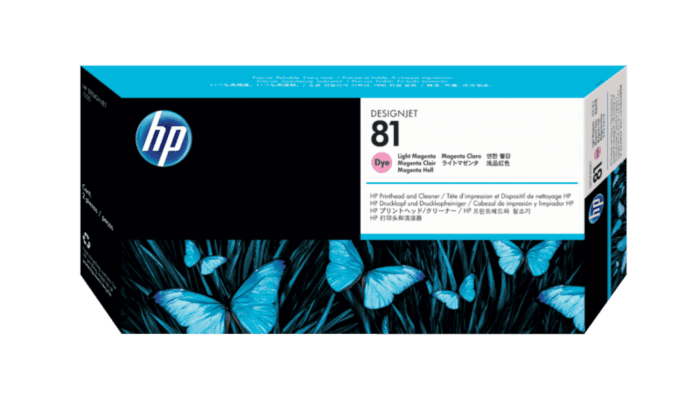 HP 81 Light Magenta DesignJet Dye Printhead and Printhead Cleaner (C4955A)