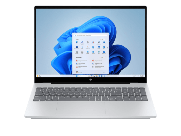 HP OmniBook 7 Laptop AI 16-ay0008TX - 16-inch - Glacier silver aluminum (CK7B5PA) - Center facing