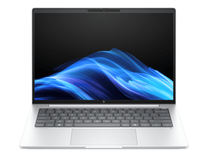 HP EliteBook 8 G1a 14 inch Notebook Next Gen AI PC, Silver - 14" - Silver (CU0T9PT) - Center facing