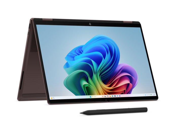 HP OmniBook X Flip 2-in-1 14 inch Laptop Next Gen AI 14-kc0014AU, Brown - 14" - Brown (D6GQ5PA) - Right facing