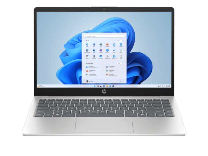 HP Laptop AI 14 inch 14-hc0051TU, Silver - 14" - Natural silver (DK3V1PA)