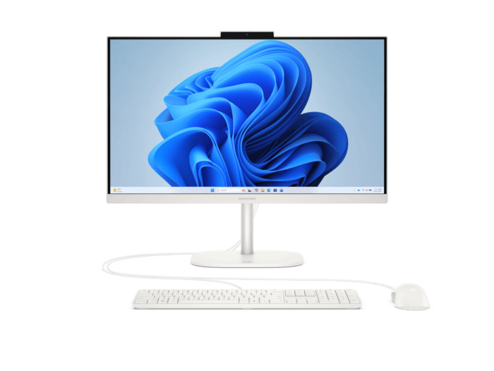 HP OmniStudio All-in-One Desktop 24-cv0031d PC - 23.8-inch - Cotton white (DK5H7PA) - Center facing