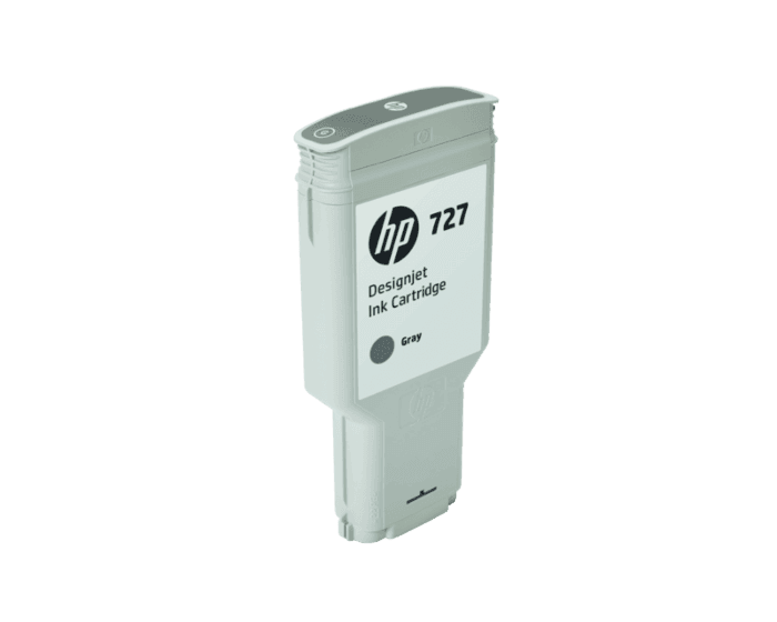 HP 727B 300-ml Gray DesignJet Ink Cartridge (3WX21A) - Right facing