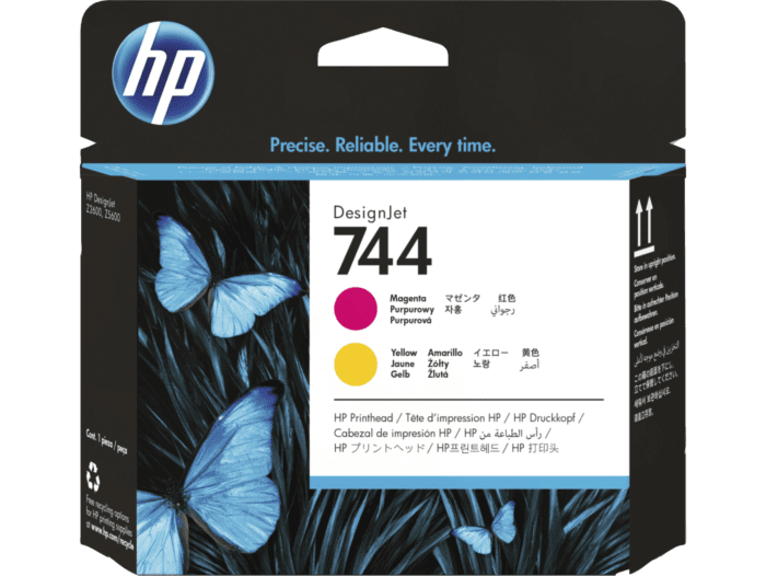 HP 744 Magenta/Yellow DesignJet Printhead (F9J87A) - Center facing