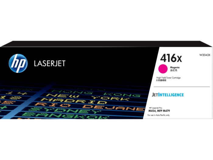 HP 416X High Yield Magenta Original LaserJet Toner Cartridge (~6,000 pages) (W2043X)