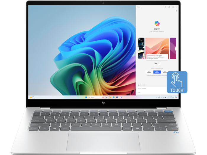 HP OmniBook X Laptop 14 inch 14-fe1012QU Next Gen AI PC, Silver - 14" - Glacier silver (B27SVPA)