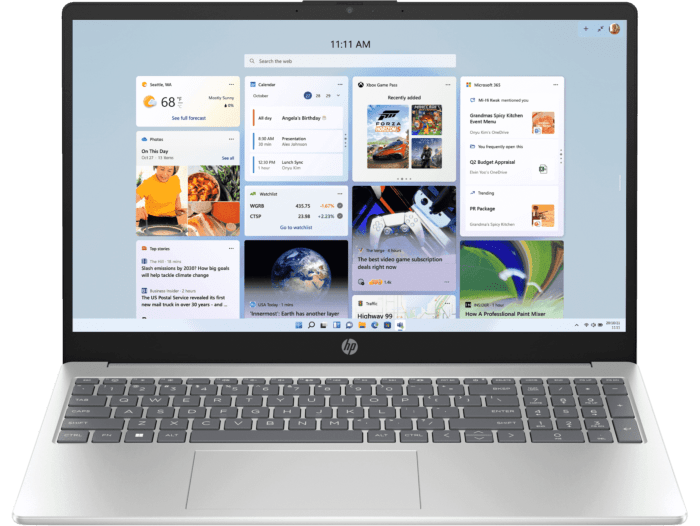 HP Laptop 15-fc1049AU - 15.6-inch - Natural silver (C8BX5PA) - Center facing