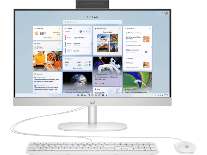 HP All-in-One 24-cr0160d PC - 23.8" - Shell white (BU6A0PA)