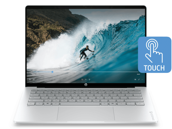 HP OmniBook 5 14 inch Laptop Next Gen AI 14-hh0047TU, Silver - 14" - Silver (D6GP9PA) - Center facing