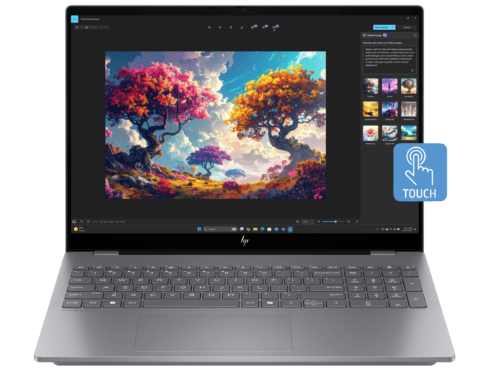 HP OmniBook 7 16 inch Laptop Next Gen AI 16-bh0005TX, Silver - 16" - Silver (D6GR5PA)