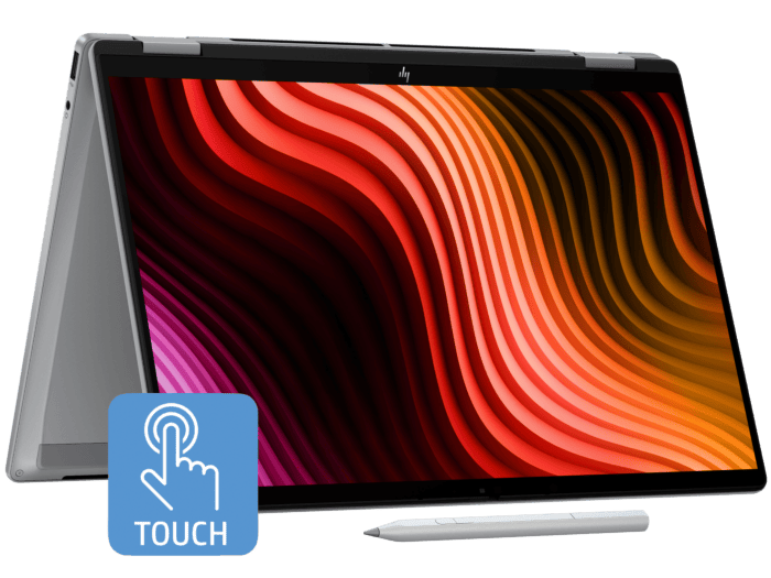 HP OmniBook X Flip 14-fk0054AU Next Gen AI PC, Silver - 14" - Meteor silver aluminum (BG5Z9PA)