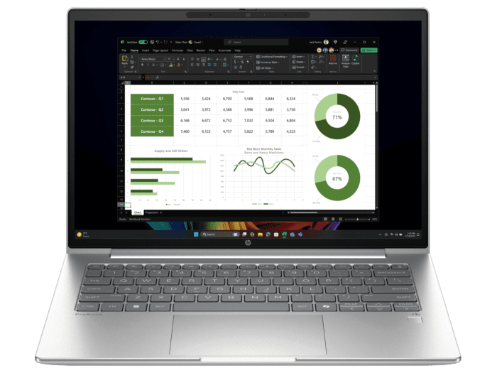 HP ProBook 4 G1q 14 inch Notebook Next Gen AI PC, Silver - 14" - Silver (CP3Z8PT)