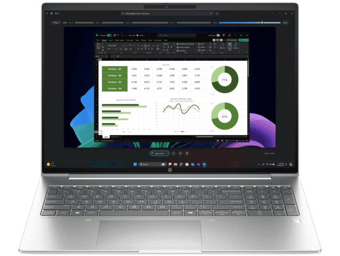 HP ProBook 4 16 inch G1i Notebook AI PC, Silver - 16" - Silver (BX8D4PT)