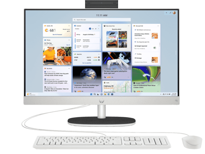 HP All-in-One Desktop AI 24-cr2009d PC - 23.8" - Shell white (BU6A2PA)