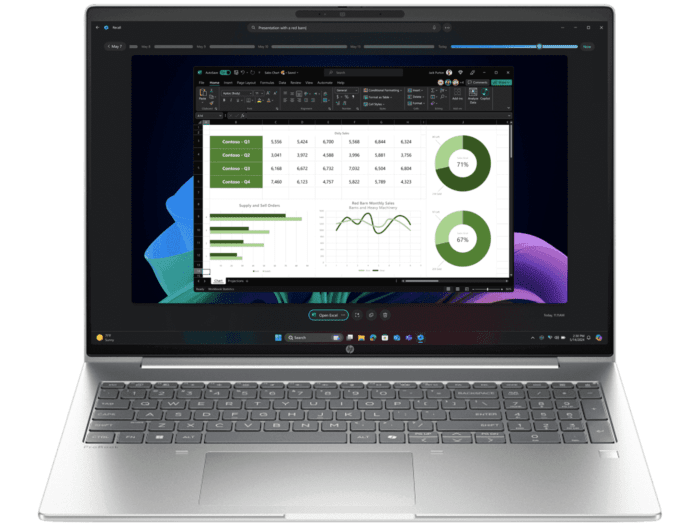 HP ProBook 4 G1i 16 inch Notebook AI PC, Silver - 16" - Silver (BX8C9PT)