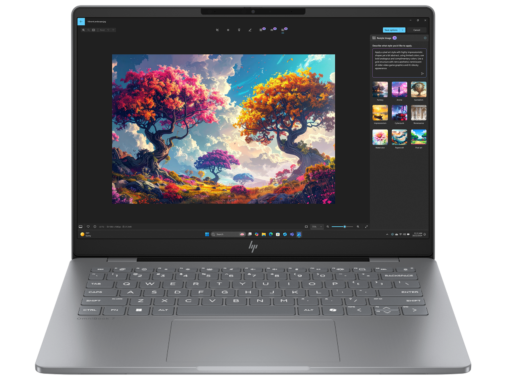 HP OmniBook 7 14 inch Laptop AI 14-fr0061TU, Silver - 14