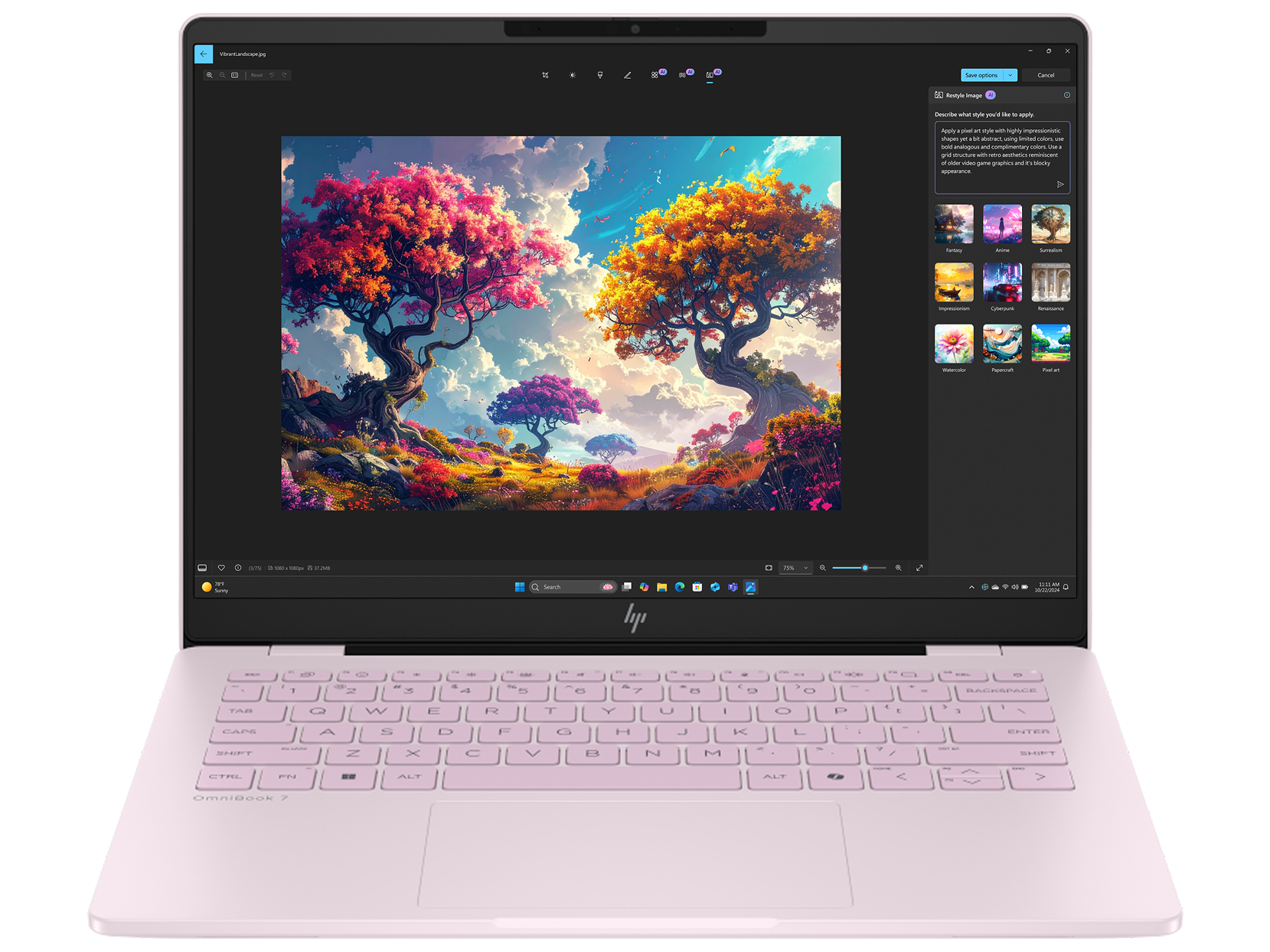 HP OmniBook 7 14 inch Laptop AI 14-fr0063TU, Pink - 14